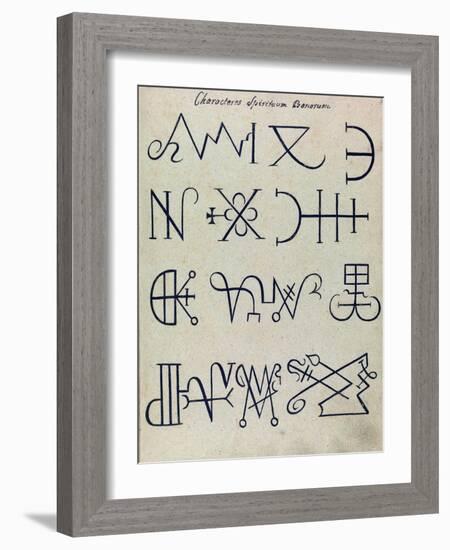 Cabbalistic Signs and Sigils, 18th Century-Science Source-Framed Giclee Print