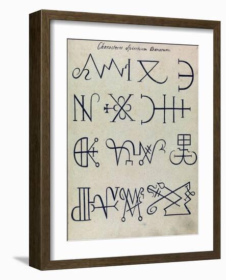 Cabbalistic Signs and Sigils, 18th Century-Science Source-Framed Giclee Print