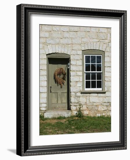 Cabin and Historical Village at the Daniel Boone Homestead, Defiance, Missouri, USA-Walter Bibikow-Framed Photographic Print