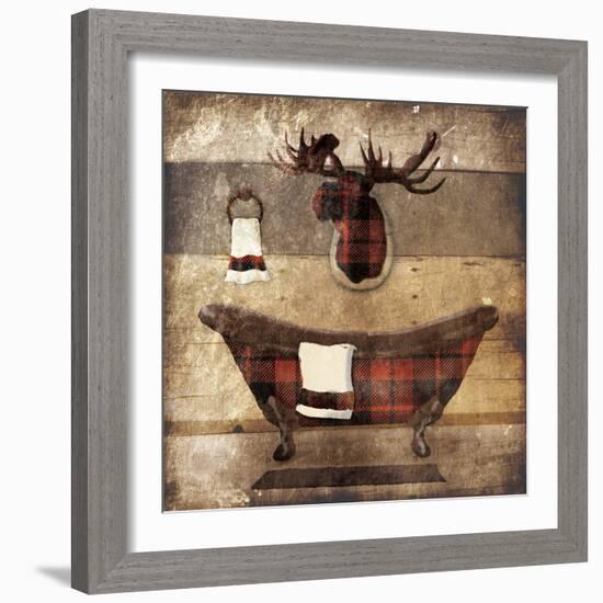 Cabin Bath-Jace Grey-Framed Art Print