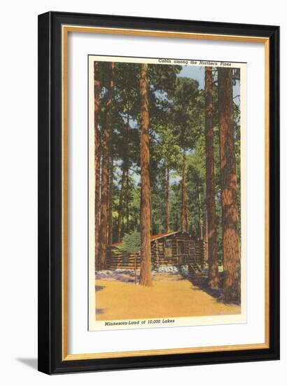 Cabin in Northern Pines, Minnesota-null-Framed Art Print