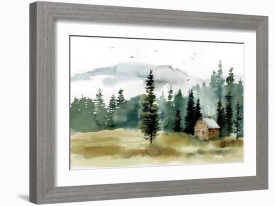 Cabin in the Woods-Katrina Pete-Framed Art Print