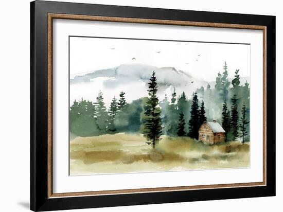 Cabin in the Woods-Katrina Pete-Framed Art Print