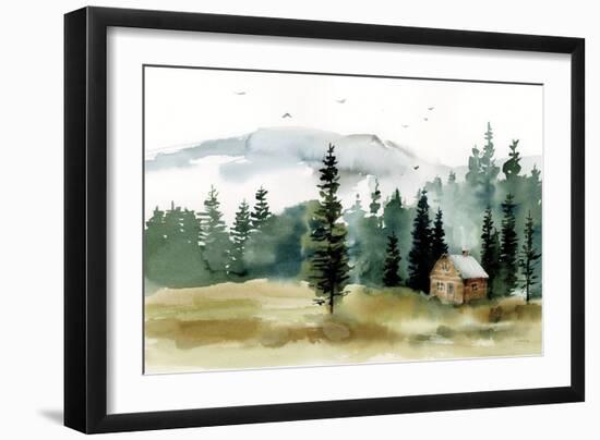 Cabin in the Woods-Katrina Pete-Framed Art Print