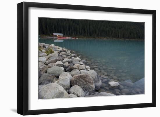 Cabin On Lake Louise-Lindsay Daniels-Framed Photographic Print