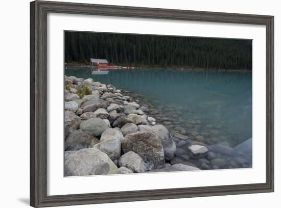 Cabin On Lake Louise-Lindsay Daniels-Framed Photographic Print