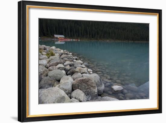 Cabin On Lake Louise-Lindsay Daniels-Framed Photographic Print