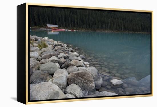 Cabin On Lake Louise-Lindsay Daniels-Framed Premier Image Canvas