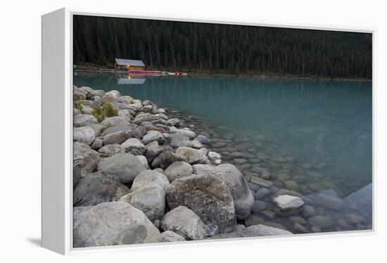 Cabin On Lake Louise-Lindsay Daniels-Framed Premier Image Canvas