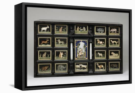 Cabinet, C.1620 (Pearwood, Ebony, Alabaster and Pietre Dure Panels)-Italian-Framed Premier Image Canvas