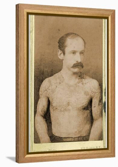 Cabinet Card of a Tattooed Man, C.1899-Charles Eisenmann-Framed Premier Image Canvas