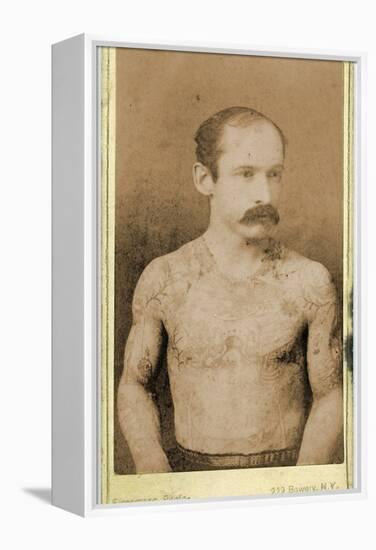 Cabinet Card of a Tattooed Man, C.1899-Charles Eisenmann-Framed Premier Image Canvas