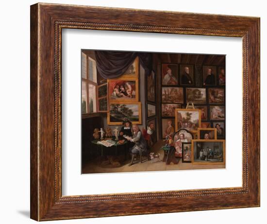 Cabinet D'amateur, 17Th Century (Oil on Canvas)-David the Younger Teniers-Framed Giclee Print