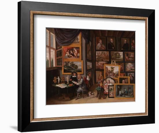 Cabinet D'amateur, 17Th Century (Oil on Canvas)-David the Younger Teniers-Framed Giclee Print