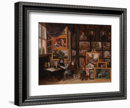 Cabinet D'amateur, 17Th Century (Oil on Canvas)-David the Younger Teniers-Framed Giclee Print