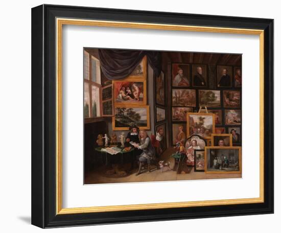 Cabinet D'amateur, 17Th Century (Oil on Canvas)-David the Younger Teniers-Framed Giclee Print