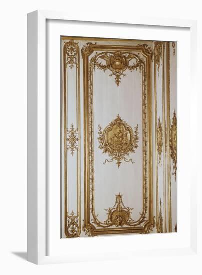 Cabinet intérieur du Roi Louis XV, détail des boiseries, décor 1760-null-Framed Giclee Print