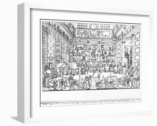 Cabinet of Physics, 1687-Jacques Sébastien Le Clerc-Framed Giclee Print