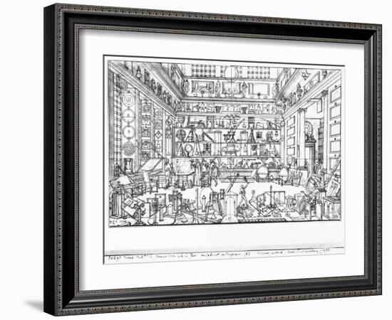 Cabinet of Physics, 1687-Jacques Sébastien Le Clerc-Framed Giclee Print