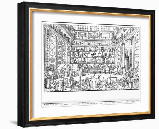 Cabinet of Physics, 1687-Jacques Sébastien Le Clerc-Framed Giclee Print