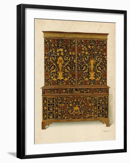 Cabinet Press Inlaid with Marqueterie, Property of the Marquess of Exeter-Shirley Charles Llewellyn Slocombe-Framed Giclee Print