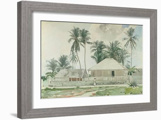 Cabins, Nassau, 1885-Winslow Homer-Framed Giclee Print