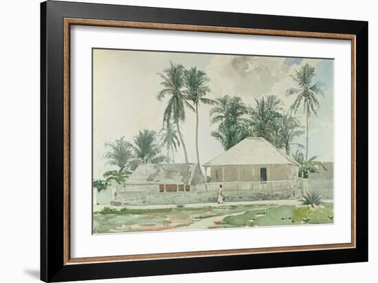 Cabins, Nassau, 1885-Winslow Homer-Framed Giclee Print