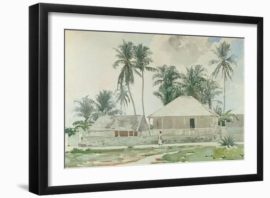 Cabins, Nassau, 1885-Winslow Homer-Framed Giclee Print