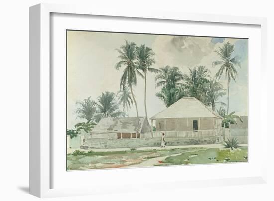 Cabins, Nassau, 1885-Winslow Homer-Framed Giclee Print