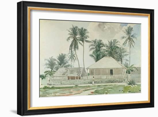 Cabins, Nassau, 1885-Winslow Homer-Framed Giclee Print