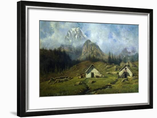 Cabins on Alpe Veglia, 1900-1904-Federico Ashton-Framed Giclee Print