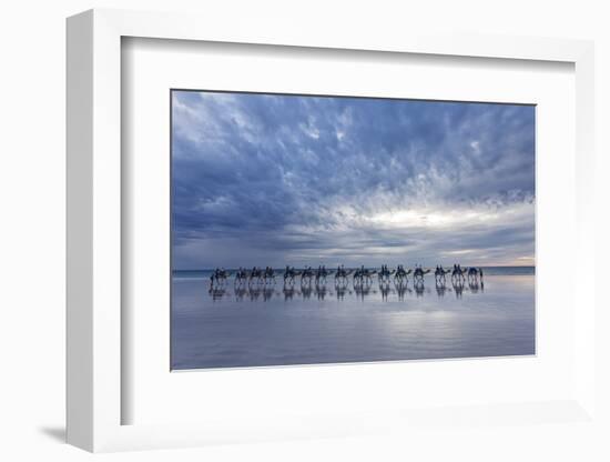 Cable Beach, Western Australia. Camels on the shore at sunset-Francesco Riccardo Iacomino-Framed Photographic Print