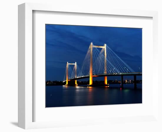 Cable Bridge in the Evening.-gjphotography-Framed Photographic Print