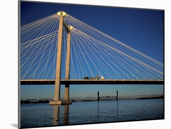 Cable Bridge, Tricities area of Richland, Pasco and Kennewick, Washington-Brent Bergherm-Mounted Photographic Print
