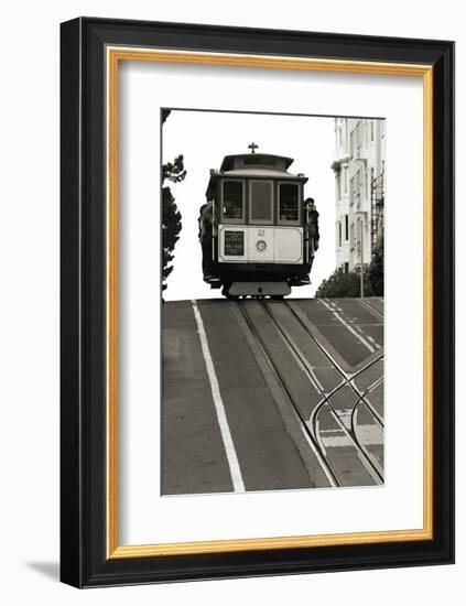 Cable Car Breaking the Crest-Christian Peacock-Framed Giclee Print