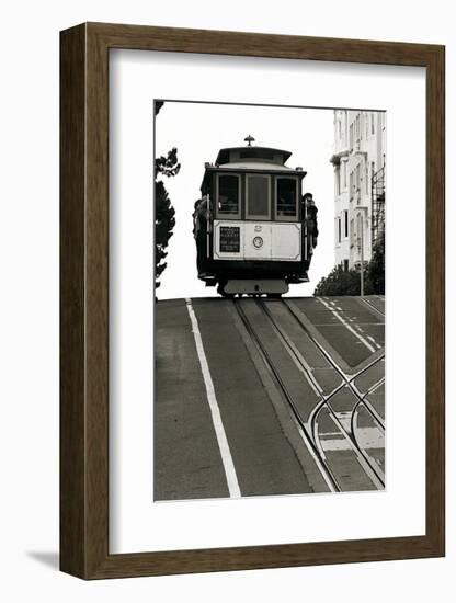 Cable Car Breaking the Crest-Christian Peacock-Framed Art Print