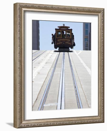 Cable Car Crossing California Street in San Francisco, California, USA-Gavin Hellier-Framed Photographic Print