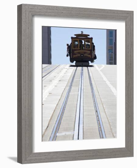 Cable Car Crossing California Street in San Francisco, California, USA-Gavin Hellier-Framed Photographic Print