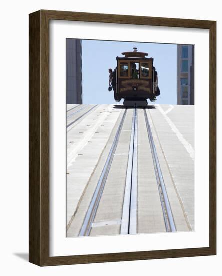 Cable Car Crossing California Street in San Francisco, California, USA-Gavin Hellier-Framed Photographic Print