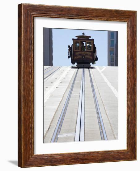 Cable Car Crossing California Street in San Francisco, California, USA-Gavin Hellier-Framed Photographic Print