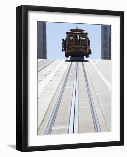Cable Car Crossing California Street in San Francisco, California, USA-Gavin Hellier-Framed Photographic Print