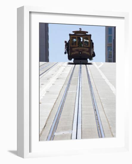 Cable Car Crossing California Street in San Francisco, California, USA-Gavin Hellier-Framed Photographic Print