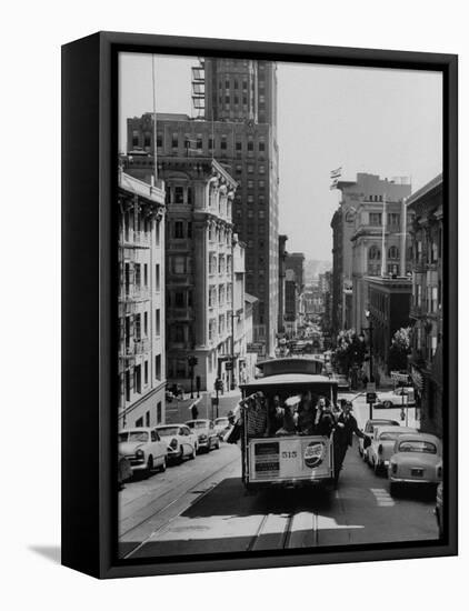 Cable Car Engagement Party-null-Framed Premier Image Canvas