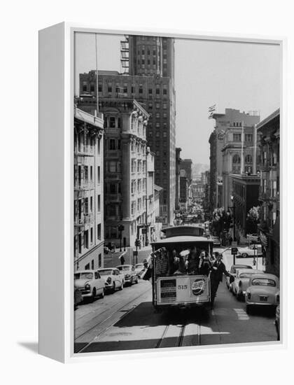 Cable Car Engagement Party-null-Framed Premier Image Canvas