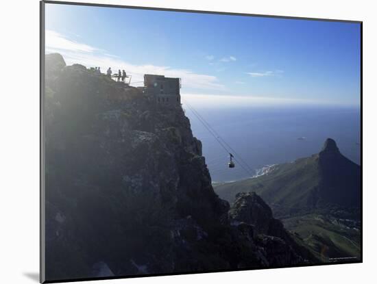 Cable Car Going up Table Mountain, Cape Town, South Africa, Africa-Yadid Levy-Mounted Photographic Print