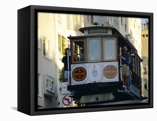 Cable Car on Hyde Street, San Francisco, California, USA-Fraser Hall-Framed Premier Image Canvas