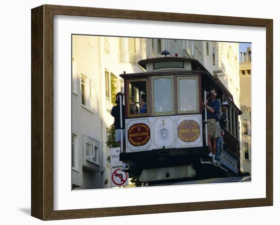 Cable Car on Hyde Street, San Francisco, California, USA-Fraser Hall-Framed Photographic Print