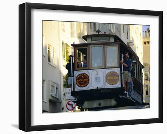 Cable Car on Hyde Street, San Francisco, California, USA-Fraser Hall-Framed Photographic Print