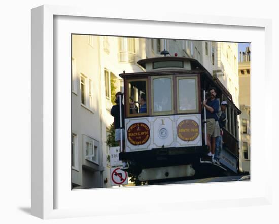 Cable Car on Hyde Street, San Francisco, California, USA-Fraser Hall-Framed Photographic Print