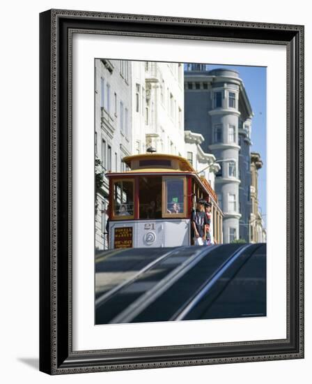 Cable Car on Hyde Street, San Francisco, California, USA-Fraser Hall-Framed Photographic Print